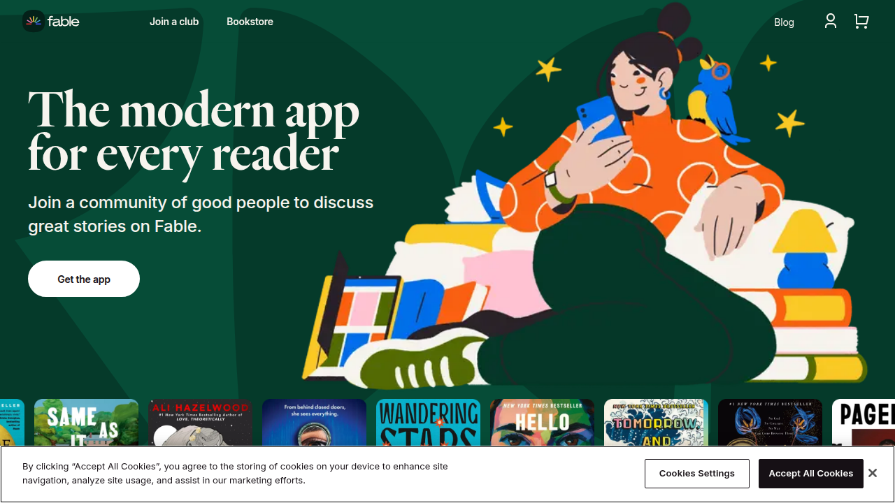The Fable platform, providing insights into 2026 reading trends and community engagement.
