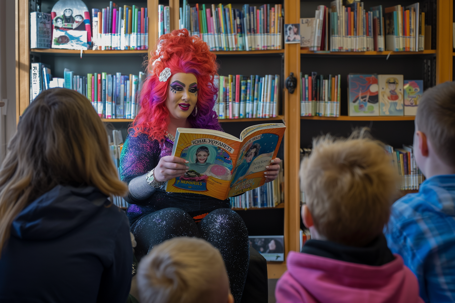 A young reader immersed in the pages of an epic fantasy book, illustrating the joy and wonder it brings.