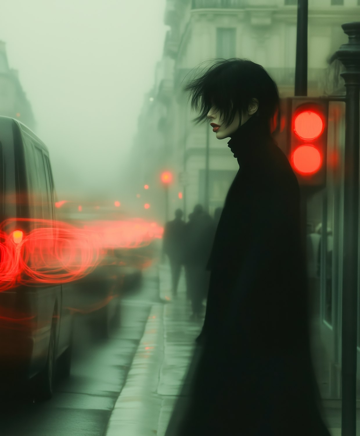 A scene depicting a teen amidst a city street, hinting at the hidden magical elements characteristic of urban fantasy.
