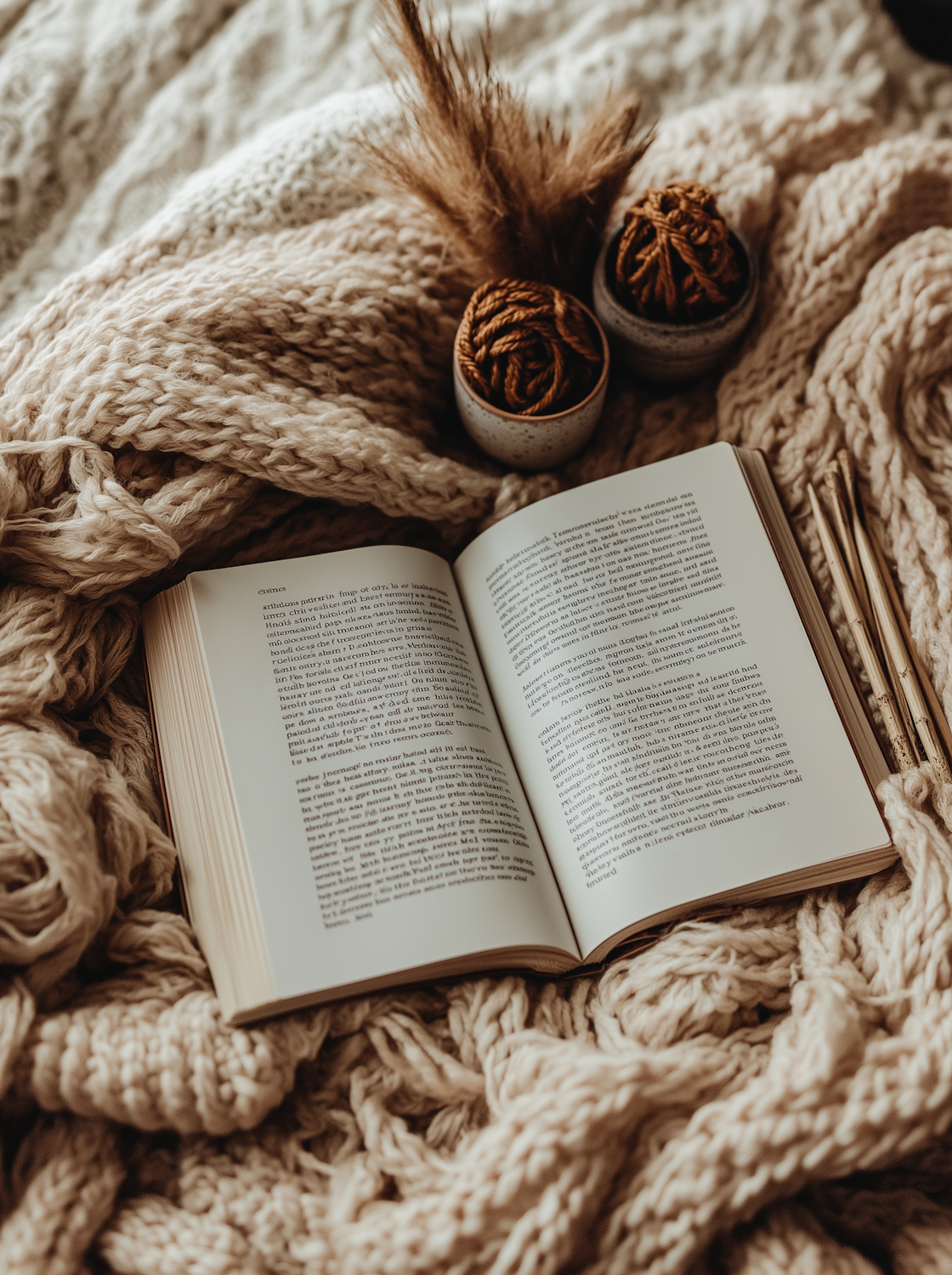 A teen enjoying a book wrapped in a warm blanket, embodying the comfort and relaxation of cozy fantasy reads.