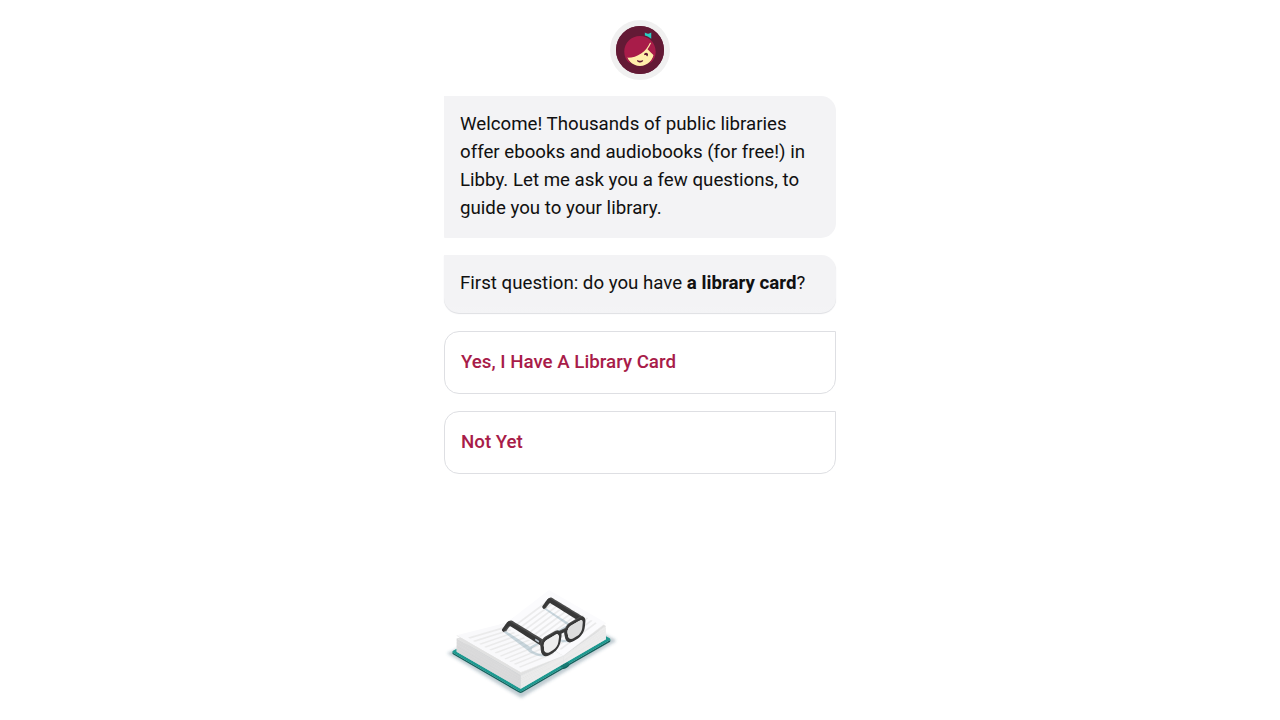 The official website for the Libby app, which allows users to borrow ebooks and audiobooks for free from local libraries.