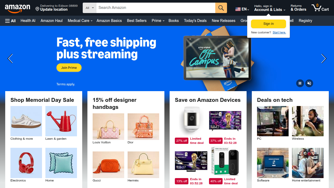 Browse Amazon's book section for millions of titles and convenient sample reads.