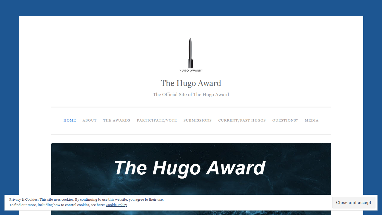 The official website of the Hugo Awards, a prestigious prize recognizing excellence in science fiction and fantasy literature.