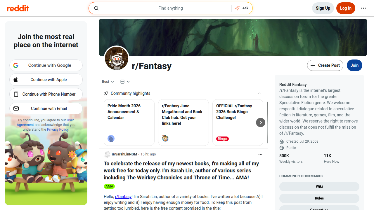 Join Reddit communities like r/Fantasy to find discussions and news on upcoming book adaptations.
