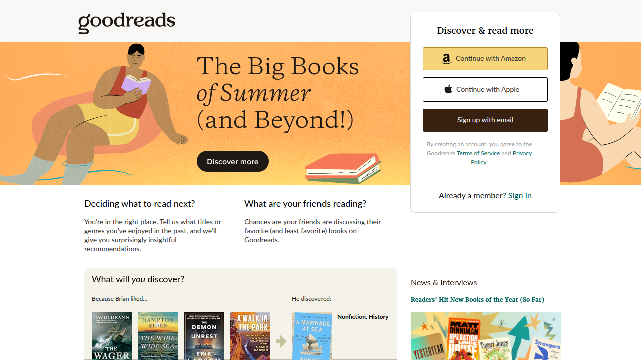 Utilize Goodreads to track books with upcoming screen adaptations and manage your reading queue.