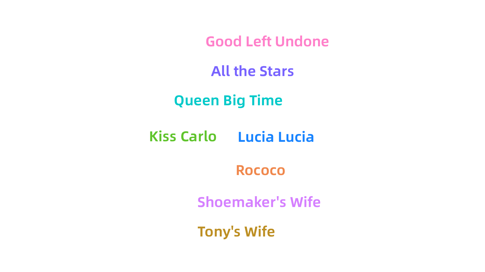 A comprehensive list of Adriana Trigiani's standalone novels, readable in any order.